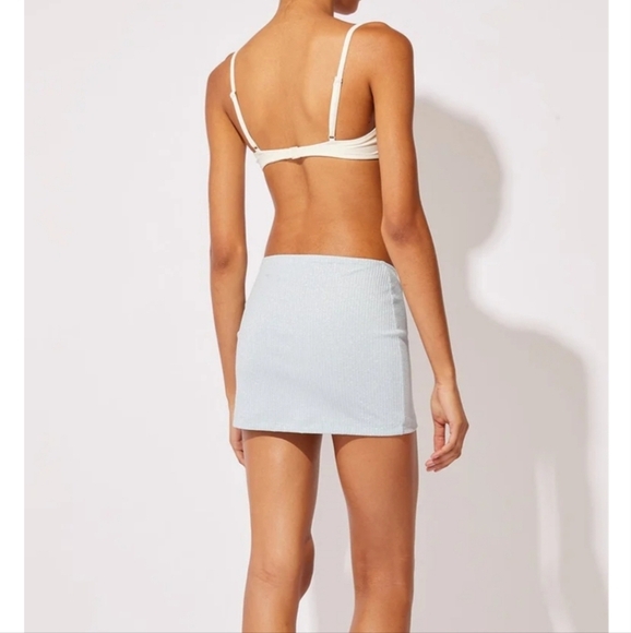 New Solid and Striped The Lana Crinkle Rib Seafoam Green Skirt NWT Large - Picture 4 of 8